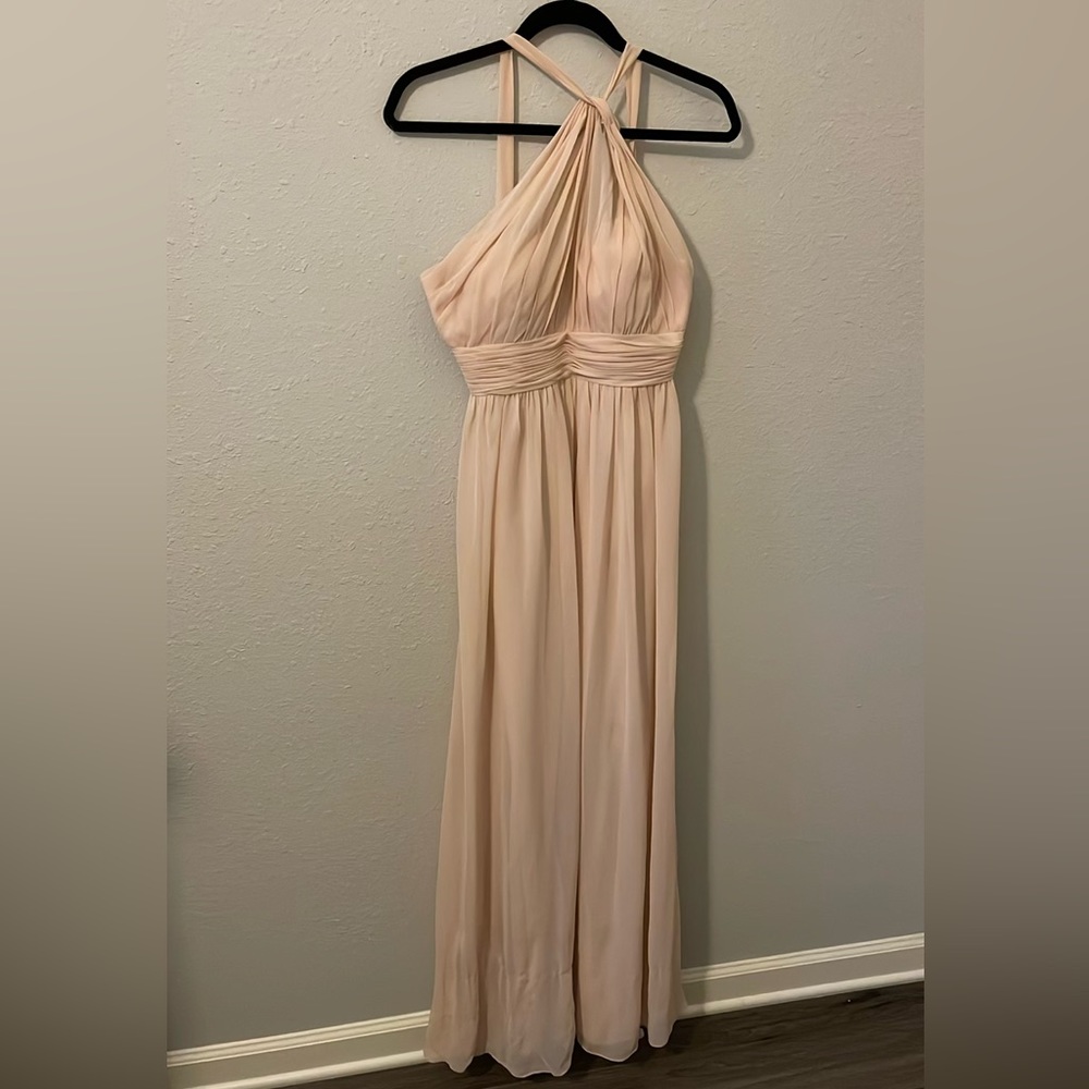 Brooklyn chiffon Blush revelry bridesmaid dress